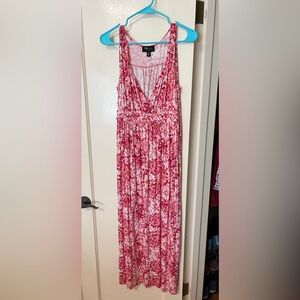 Ronni Nicole Pink and White Floral Maxi Dress